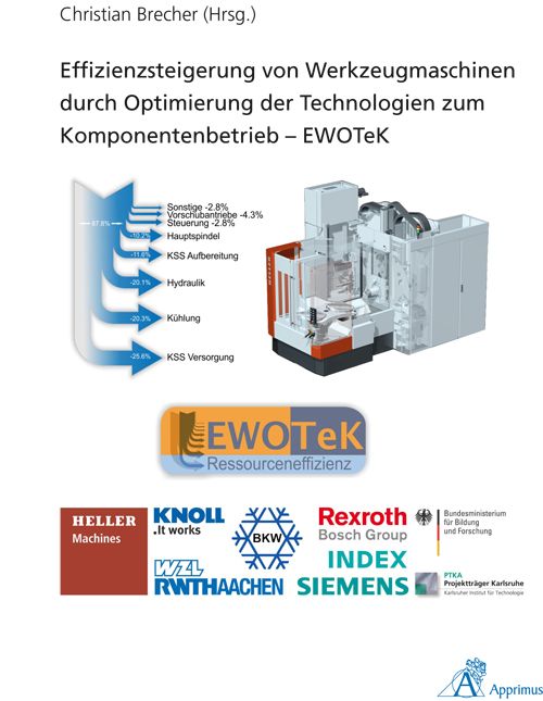 Produktbild: Effizienzsteigerung von Werkzeugmaschinen durch Optimierung der Technologien zum Komponentenbetrieb &ndash; EWOTeK