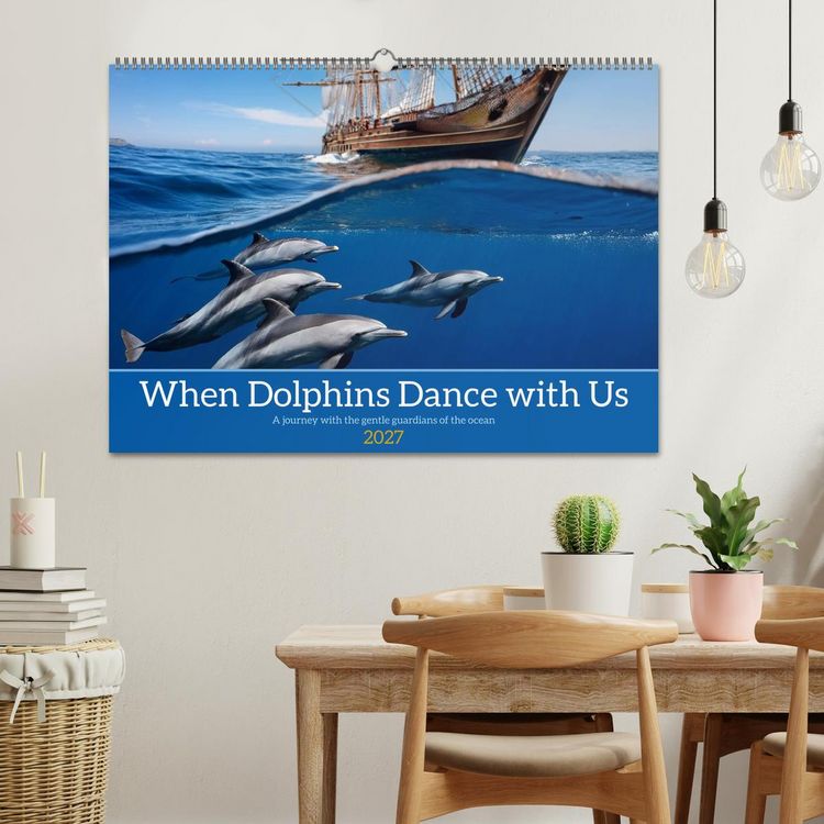 Produktbild: When Dolphins Dance with Us (Wall Calendar 2027 DIN A2 landscape), CALVENDO 12 Month Wall Calendar