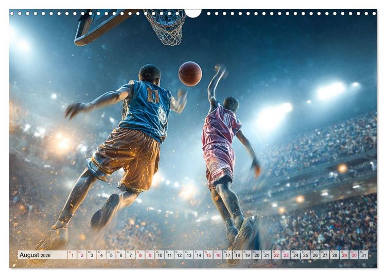 Produktbild: Basketball - Kids in Action (Wandkalender 2026 DIN A3 quer), CALVENDO Monatskalender