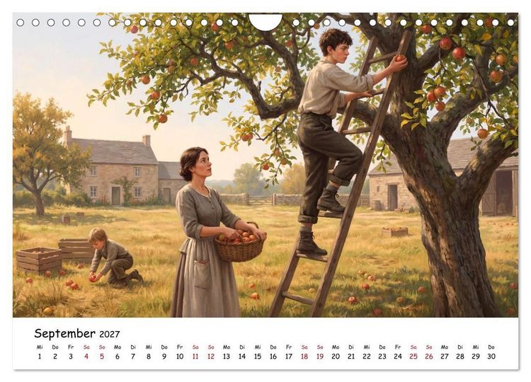 Produktbild: Zwischen Feld und Hof - Landleben vor &uuml;ber hundert Jahren (Wandkalender 2027 DIN A4 quer), CALVENDO Monatskalender