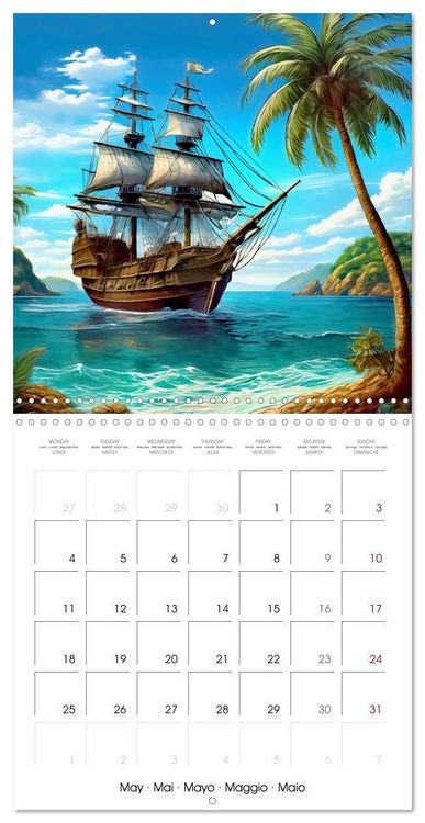 Produktbild: Pirates - Exciting voyages in the Caribbean (Wall Calendar 2026 12 &times; 12 Inch) CALVENDO 12 Month Wall Calendar