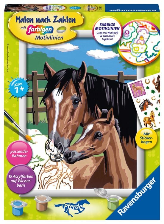 Produktbild: Ravensburger Malen nach Zahlen, Pferd mit Fohlen