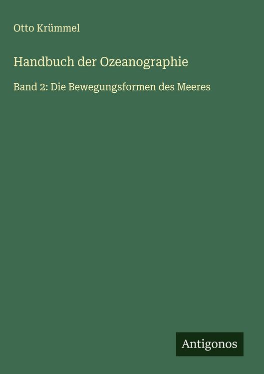Produktbild: Handbuch der Ozeanographie