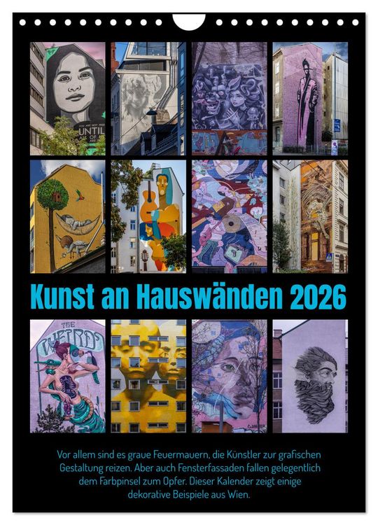 Produktbild: Kunst an Hausw&auml;nden (Wandkalender 2026 DIN A4 hoch), CALVENDO Monatskalender