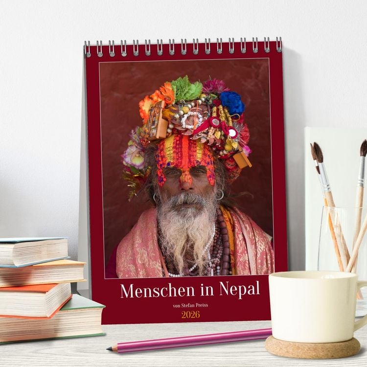 Produktbild: Menschen in Nepal (Tischkalender 2026 DIN A5 hoch), CALVENDO Monatskalender