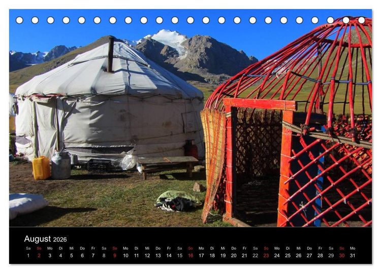 Produktbild: Kirgistan 2026 (Tischkalender 2026 DIN A5 quer), CALVENDO Monatskalender