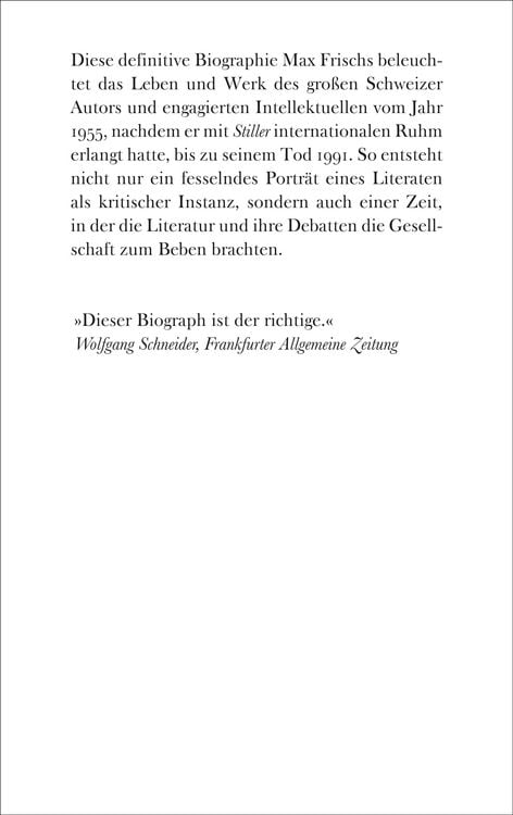 Produktbild: Max Frisch - Biographie einer Instanz. 1955-1991 (Max-Frisch-Biographie 2)