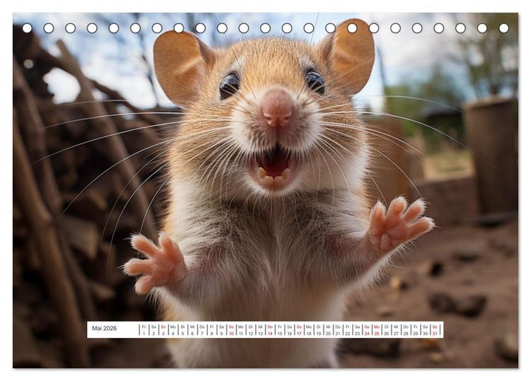 Produktbild: Tier Selfies (Tischkalender 2026 DIN A5 quer), CALVENDO Monatskalender