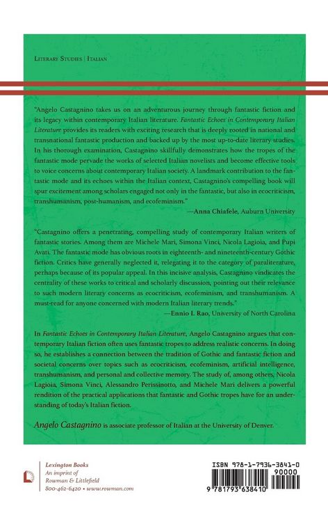 Produktbild: Fantastic Echoes in Contemporary Italian Literature