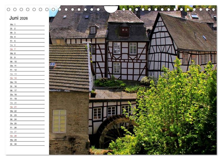 Produktbild: Eine Perle in der Eifel - Monschau (Wandkalender 2026 DIN A4 quer), CALVENDO Monatskalender
