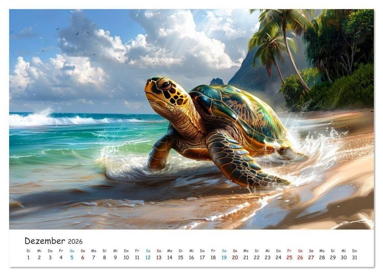 Produktbild: W&auml;chter der Meere (hochwertiger Premium Wandkalender 2026 DIN A2 quer), Kunstdruck in Hochglanz