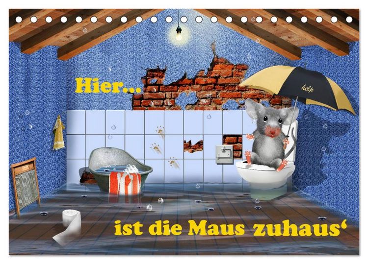 Produktbild: Hier ist die Maus zuhaus' (Tischkalender 2026 DIN A5 quer), CALVENDO Monatskalender