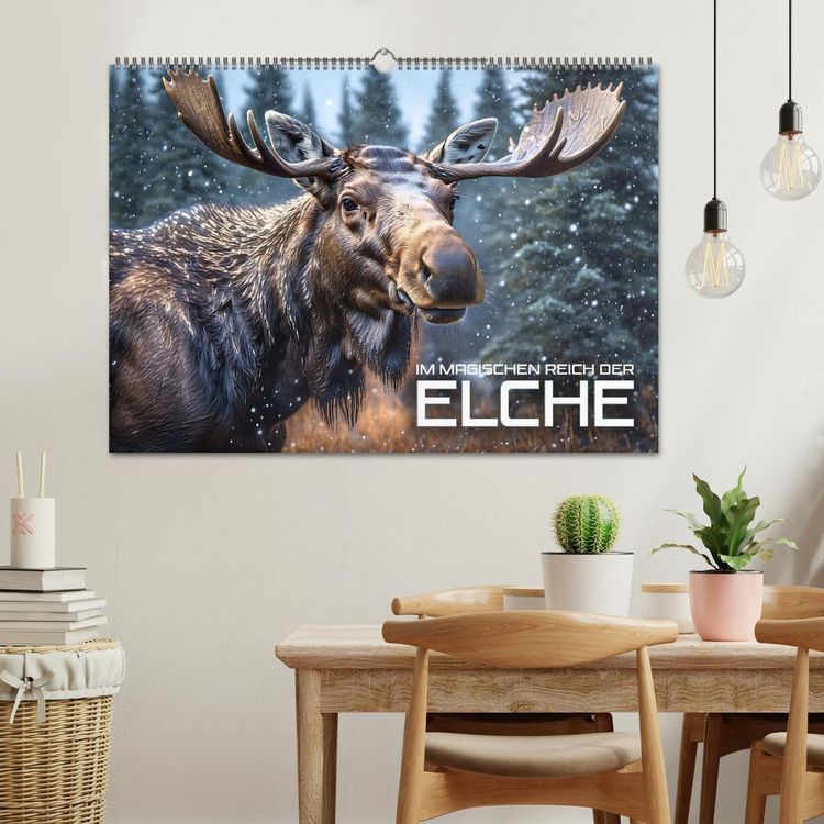 Produktbild: Im magischen Reich der Elche (Wandkalender 2026 DIN A2 quer), CALVENDO Monatskalender