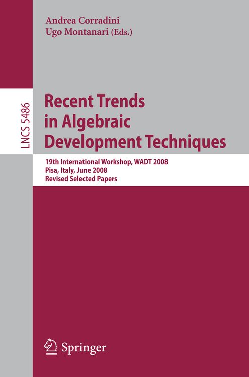 Produktbild: Recent Trends in Algebraic Development Techniques