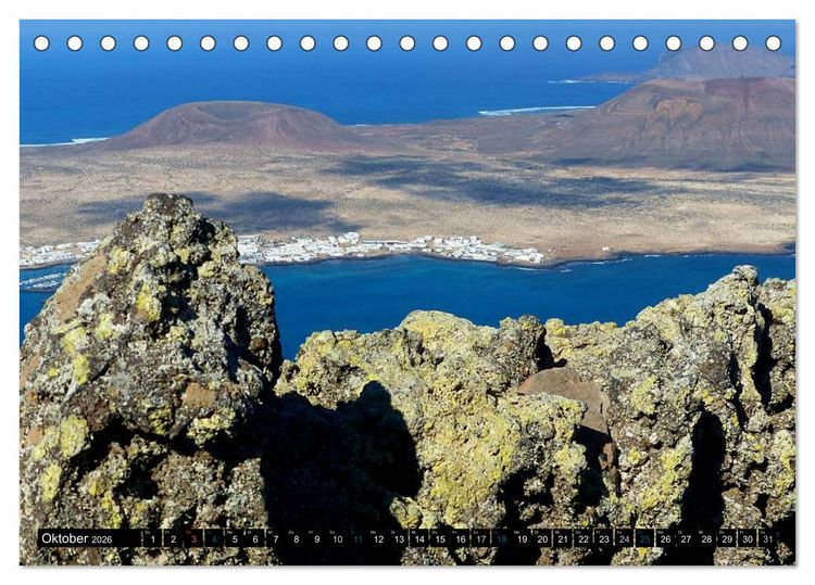 Produktbild: Vulkaninsel Lanzarote (Tischkalender 2026 DIN A5 quer), CALVENDO Monatskalender