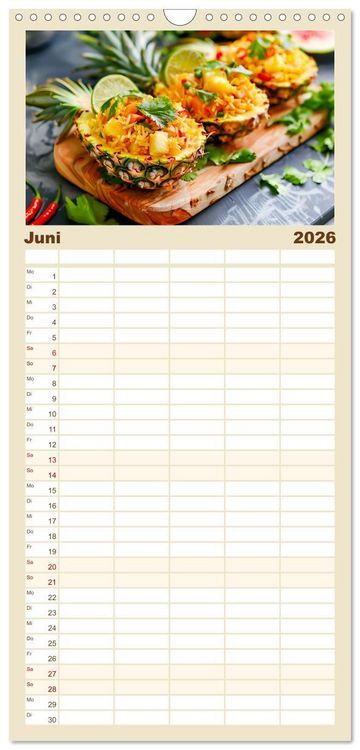 Produktbild: Familienplaner 2026 - Alles Reis oder was?! - Ideen f&uuml;r s&uuml;&szlig;e und herzhafte Reisgerichte mit 5 Spalten (Wandkalender, 21 x 45 cm) CALVENDO