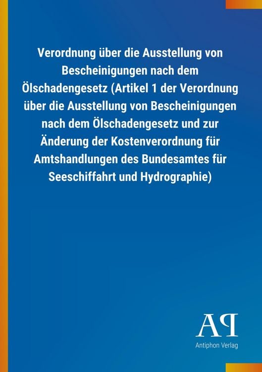Produktbild: Verordnung &uuml;ber die Ausstellung von Bescheinigungen nach dem