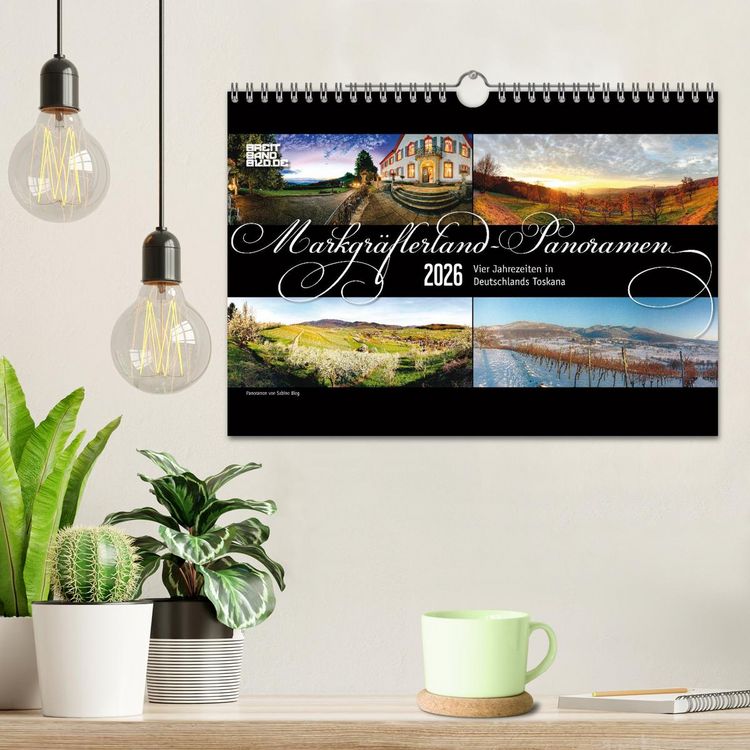 Produktbild: Markgr&auml;flerland-Panoramen - Vier Jahreszeiten in der Toskana Deutschlands (Wandkalender 2026 DIN A4 quer), CALVENDO Monatskalender