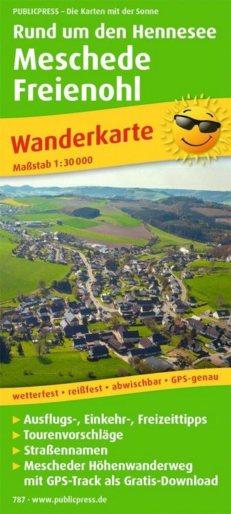 Produktbild: Publicpress Wanderkarte Rund um den Hennesee, Meschede, Freienohl 1:30.000