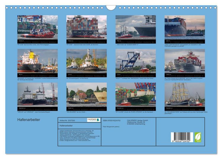 Produktbild: Hafenarbeiter (Wandkalender 2026 DIN A3 quer), CALVENDO Monatskalender