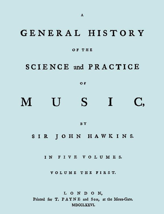 Produktbild: A General History of the Science and Practice of Music. Vol.1 of 5. [Facsimile of 1776 Edition of Vol.1.]