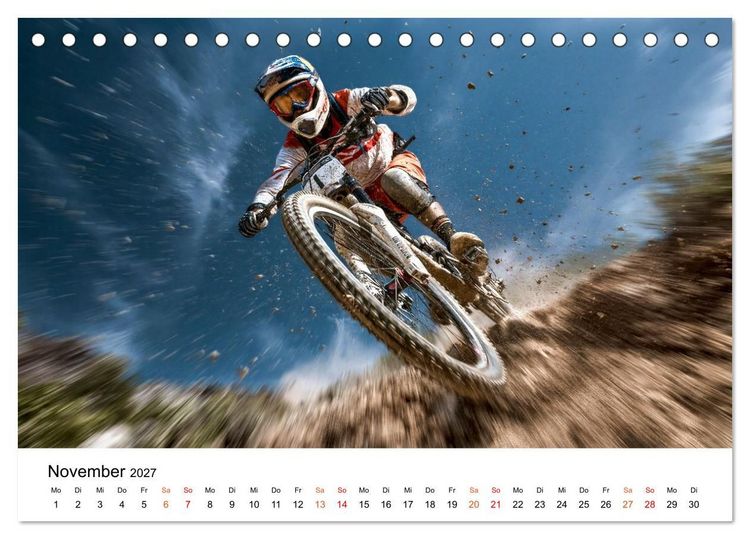 Produktbild: Mountainbike - Trails am Limit (Tischkalender 2027 DIN A5 quer), CALVENDO Monatskalender
