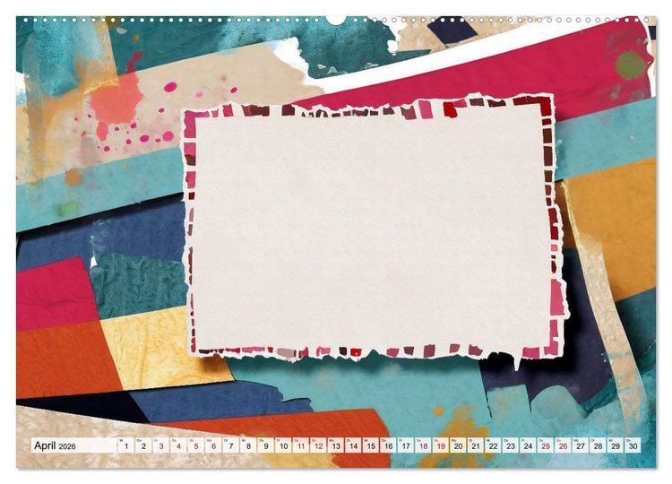 Produktbild: Buntes Papier Design (Wandkalender 2026 DIN A2 quer), CALVENDO Monatskalender