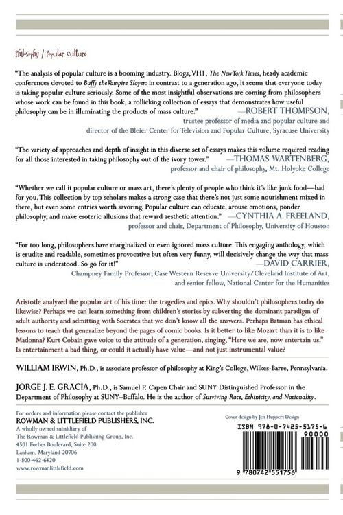 Produktbild: Philosophy and the Interpretation of Pop Culture