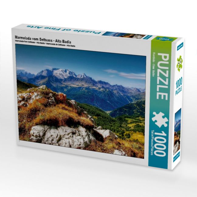 Produktbild: CALVENDO Puzzle Marmolada vom Settsass - Alta Badia | 1000 Teile Lege-Gr&ouml;&szlig;e 64x48cm Foto-Puzzle f&uuml;r gl&uuml;ckliche Stunden