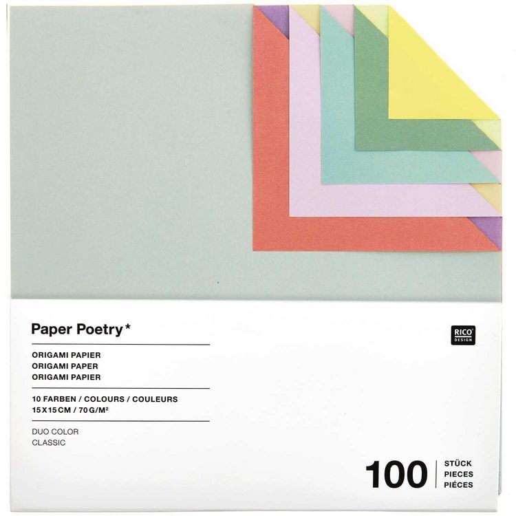 Produktbild: Origami Duo Color, Classic MIX, 15 x 15 cm, 100 Blatt