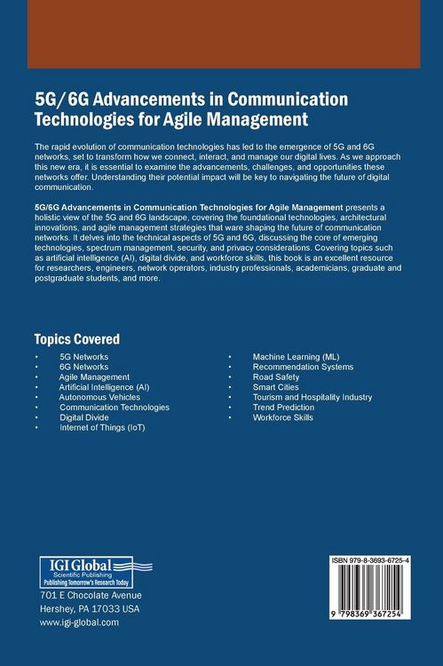 Produktbild: 5G/6G Advancements in Communication Technologies for Agile Management