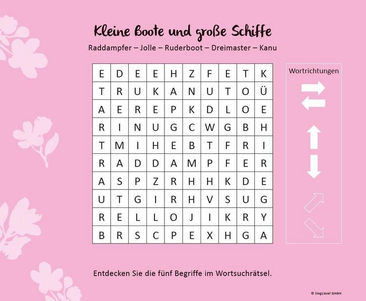 Produktbild: Wortsuchr&auml;tsel f&uuml;r Senioren mit vertrauten Begriffen. R&auml;tselspa&szlig;, Besch&auml;ftigung und Ged&auml;chtnistraining f&uuml;r Senioren. Auch mit Demenz. Gro&szlig;druck