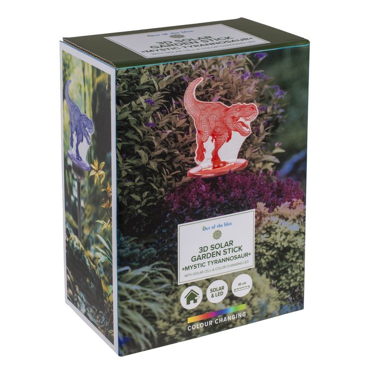 Produktbild: 3D Solar Garden Stick Mystic Tyrannosaur mit Farbwechsel-LED 45cm