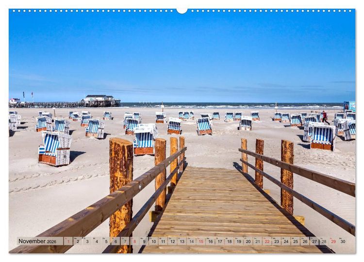 Produktbild: St. Peter Ording - Atemberaubende Momente (Wandkalender 2026 DIN A2 quer), CALVENDO Monatskalender