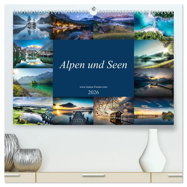 Produktbild: Alpen und Seen (hochwertiger Premium Wandkalender 2026 DIN A2 quer), Kunstdruck in Hochglanz