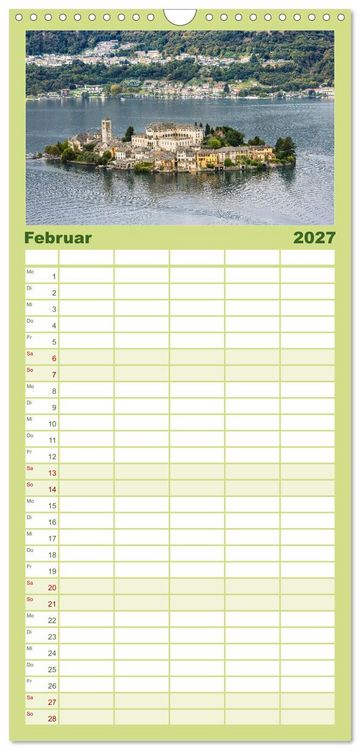 Produktbild: Familienplaner 2027 - Piemont - Norditaliens stille Sch&ouml;nheit mit 5 Spalten (Wandkalender, 21 x 45 cm) CALVENDO