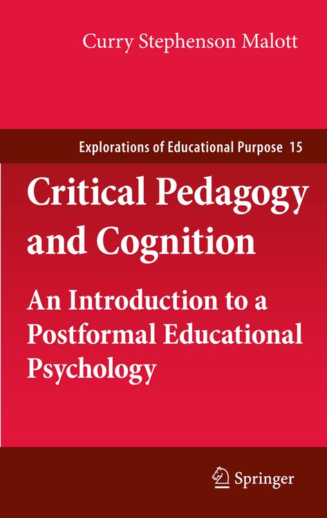 Produktbild: Critical Pedagogy and Cognition