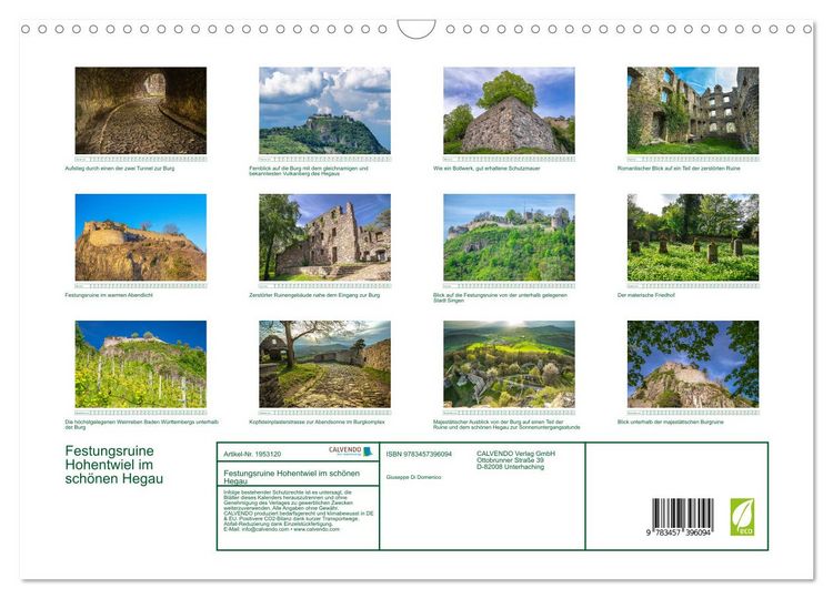 Produktbild: Festungsruine Hohentwiel im sch&ouml;nen Hegau (Wandkalender 2026 DIN A3 quer), CALVENDO Monatskalender