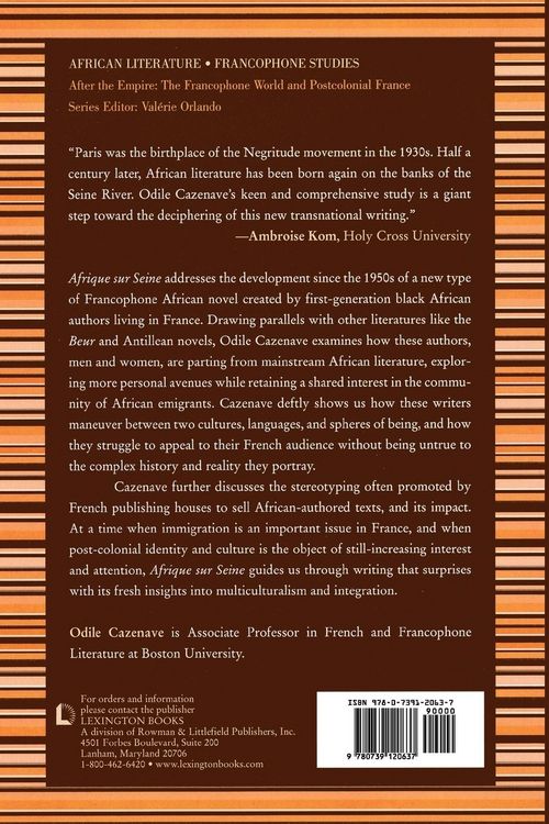Produktbild: Afrique sur Seine