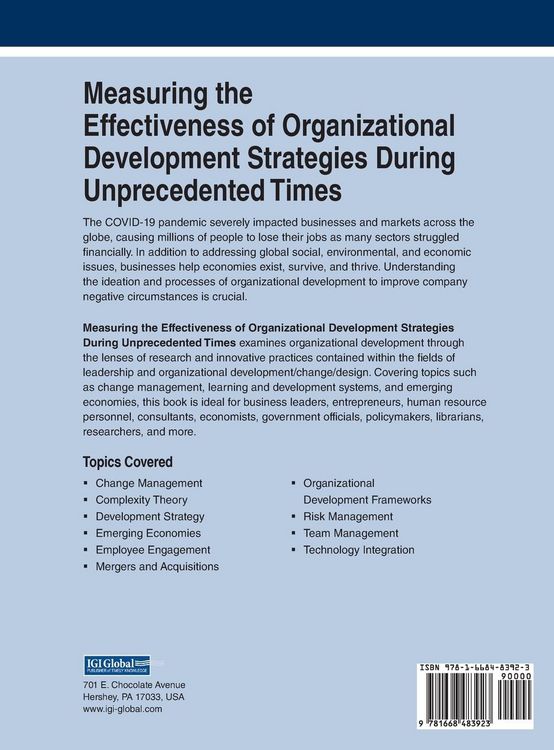 Produktbild: Measuring the Effectiveness of Organizational Development Strategies During Unprecedented Times