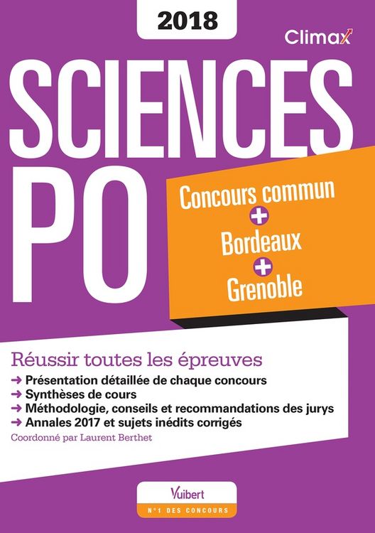 Produktbild: Concours sciences po 2018