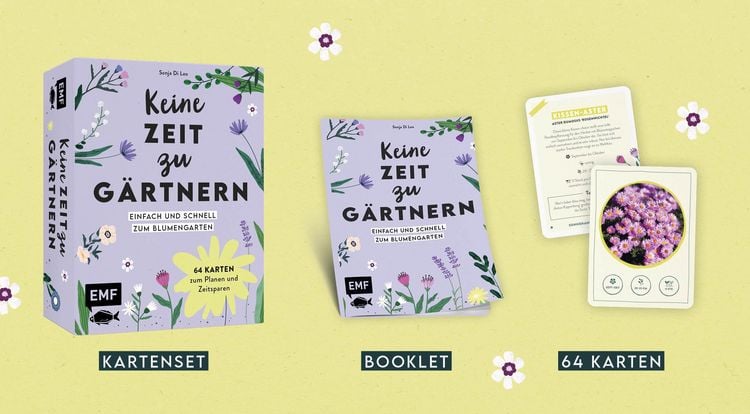 Produktbild: Kartenset: Keine Zeit zu g&auml;rtnern &ndash; 64 Karten &ndash; Einfach und schnell zum Blumengarten
