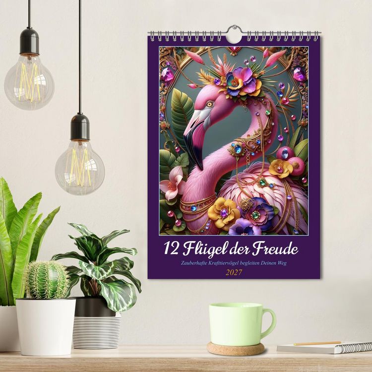 Produktbild: 12 Fl&uuml;gel der Freude (Wandkalender 2027 DIN A4 hoch), CALVENDO Monatskalender
