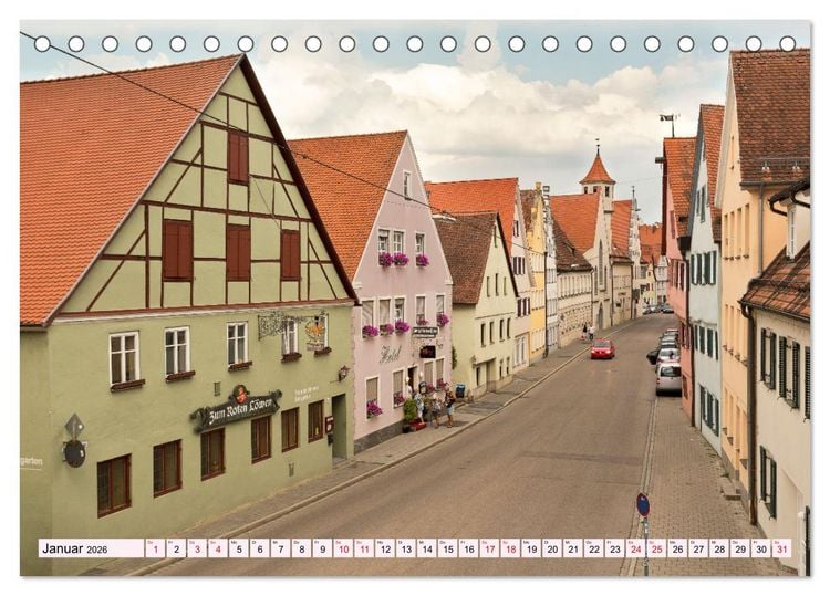 Produktbild: N&Ouml;RDLINGEN - Leben im Meteoritenkrater (Tischkalender 2026 DIN A5 quer), CALVENDO Monatskalender