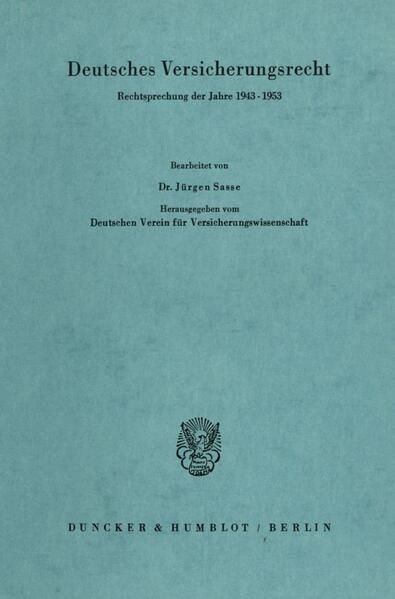 Produktbild: Deutsches Versicherungsrecht.