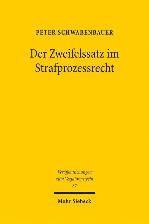 Produktbild: Der Zweifelssatz im Strafprozessrecht