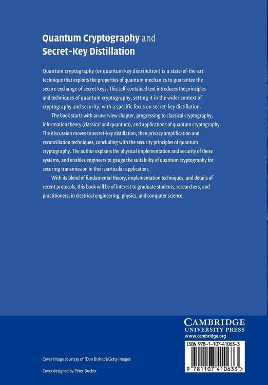 Produktbild: Quantum Cryptography and Secret-Key Distillation