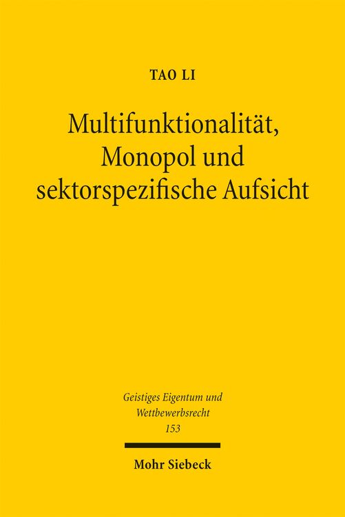 Produktbild: Multifunktionalit&auml;t, Monopol und sektorspezifische Aufsicht