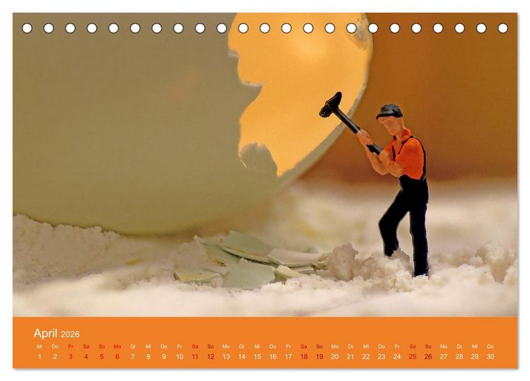 Produktbild: Miniaturen - Klein ganz gro&szlig; (Tischkalender 2026 DIN A5 quer), CALVENDO Monatskalender