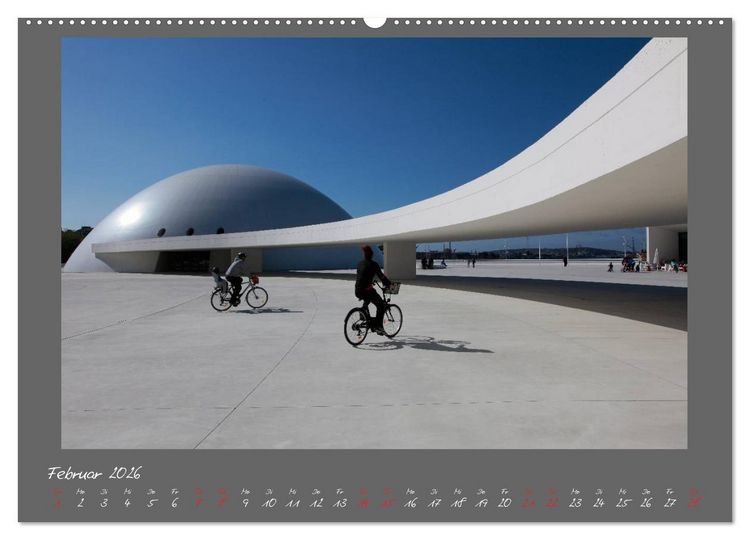 Produktbild: Moderne Architektur - Oscar Niemeyer Kulturzentrum (hochwertiger Premium Wandkalender 2026 DIN A2 quer), Kunstdruck in Hochglanz